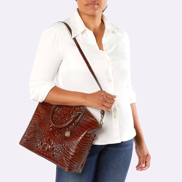 BRAHMIN Large Pecan Duxbury Satchel! - Picture 11 of 12